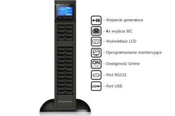 UPS avārijas elektroapgāde PowerWalker VFI 3000 CRS