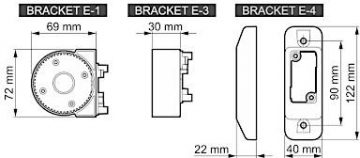 SATEL BE WAVE lodveida stiprinājums āra kustības detektoram - pelēks BRACKET E-5 GY ABAX2