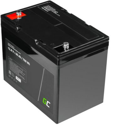 LITHIUM-GELENIUM-PHOSPHATE LIFEPO4 žalia baterija 12V 60Ah