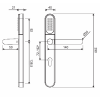 Elektroniskais rokturis WFE L701 ar tastatūru 72mm INOX