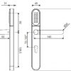 Elektroniskais rokturis WFE L701 ar tastatūru 92mm INOX