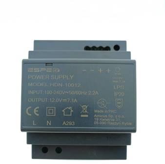 DIN bėgelio ESPE HDN-10012 12V/85W/7.1A impulsinis maitinimo šaltinis