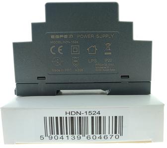 DIN bėgelio ESPE HDN-1524 24V/15W/0,63A impulsinis maitinimo šaltinis