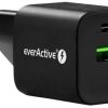 Сетевое зарядное устройство everActive GaN SC-390QB 30 Вт 1xUSB-C 1xUSB-A PD PPS