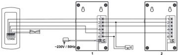 EURA'' ADP-51A3 ''DIFESA'' HOMEOSFONE - 1 ģimenes, 2 uni telefoni, interkoms, grafīts