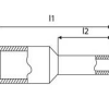 2.5mm2 DUI-2,5-10NB izolēta izolēta piedurkne zila (100 gab.)