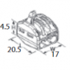 LOCK CONNECTOR 0,2-4,0mm2 PC-233 3G SOCKET (1 gab.)