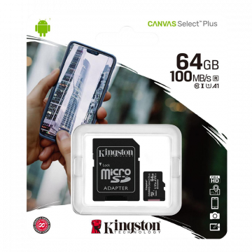 Kingston Canvas Select Plus microSDHC C10 UHS-I 64GB atmiņas karte