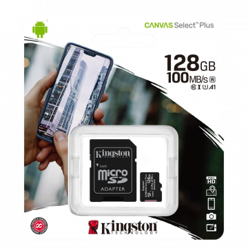 Kingston Canvas Select Plus microSDXC C10 UHS-I 128GB atmiņas karte