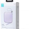 Joyroom Jelly Series JR-L002 10000mAh 22,5W PD QC powerbank ar kabeli 1x USB-A 1x USB-C violeta krāsā