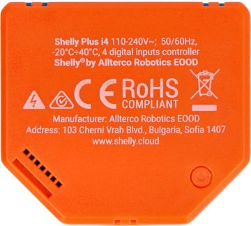Shelly Plus i4 WIFI ainu kontrolieris/aktivizators