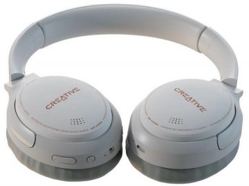 Гибридные беспроводные наушники Creative Zen белого цвета