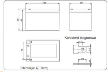 Akumulators AGM ALARMTEC BP sērija 12V 12Ah Akumulators AGM ALARMTEC BP sērija 12V 12Ah