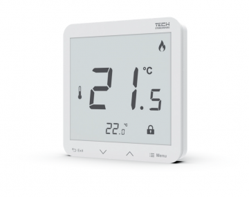 Bezvadu telpas kontrolieris, kas darbojas ar 230 V baltu R-8PZ PLUS Tech Controls Bezvadu telpas kontrolieris, kas darbojas ar 230 V baltu R-8PZ PLUS Tech Controls