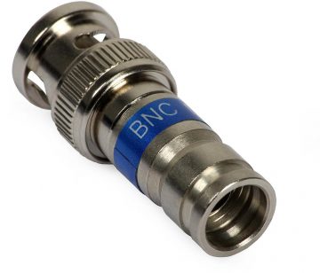 Straight BNC 6 MASTER compression connector for RG-6 cable