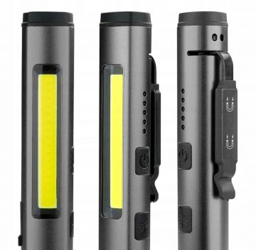 Patikra COB LED UV lazerio šviesa everActive PL-350R 350 liumenų IP54 dirbtuvių šviesa su magnetu