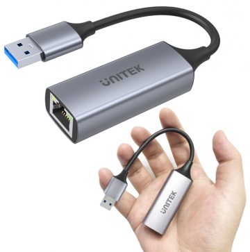 Unitek U1309A USB-A 3.1 Gen1 RJ45 1000Mbps adapteris