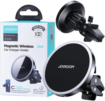 Joyroom magnetiline autohoidik induktiivne laadija JR-ZS240 Qi 15W MagSafe Apple Iphone Joyroom magnetiline autohoidik induktiivne laadija JR-ZS240 Qi 15W MagSafe Apple Iphone