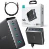 Joyroom GaN Ultra tīkla lādētājs JR-TCG05EU 140W PD 3.0 QC 3.0 3x USB-C 1x USB-A melns + kabelis