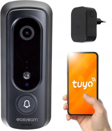 Bezvadu durvju zvans ar Wi-Fi kameru Tuya EasyCam EC-VDB2