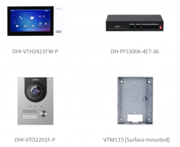 VIDEO DURVJU IEEJAS KOMPLEKTS DAHUA KTP01-S2(S)