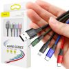 4in1 USB-A / valgustus iPhone 2x USB-C mikro-USB kaabel Baseus Cafule CA1T4-B01 1,2m 3,5A IN COVER
