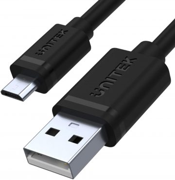 Unitek Y-C451GBK mobilusis microUSB-USB 2.0 laidas 1M