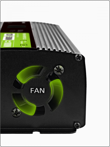 Green Cell strāvas invertors LCD 12V / 230V 500W/1000W tīrs sinusoidāls