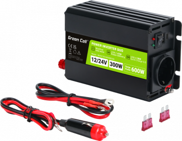 Green Cell DUO 12/24V INVERTERIS – 230V 300W/600W SINUSOID MODIFIKUOTAS INVERTERIS