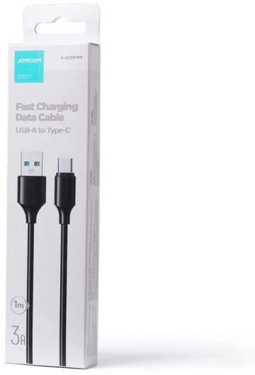 Кабель USB-A/USB-C Joyroom S-UC027A9 100 см 3A, черный Кабель USB-A/USB-C Joyroom S-UC027A9 100 см 3A, черный