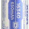 Uzlādējams akumulators 16340 / R-CR123 3.7V Xtar 650mAh (1 gab.) ar aizsardzību