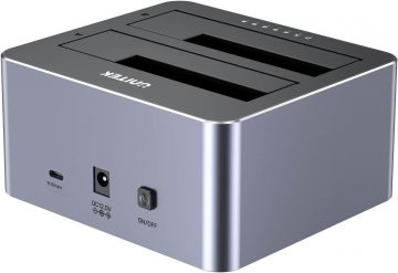 Unitek Y-3027GY01-EU 2 x SATA 2,5"/3,5" USB-C 10Gbps disku klonēšanas stacija