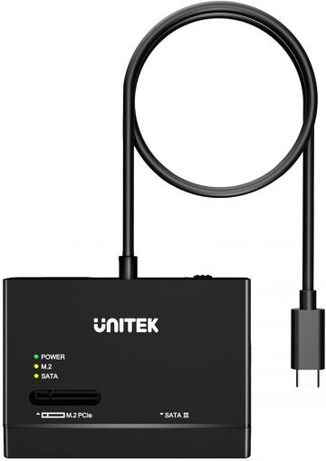 S1232A01-EU Unitek USB-C uz SATA un M.2 MVMe disku tilts