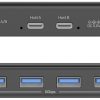 Unitek 4x USB-A 5Gbps aktyvus KVM jungiklis H1310A