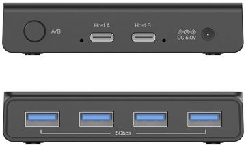 Unitek 4x USB-A 5Gbps aktyvus KVM jungiklis H1310A