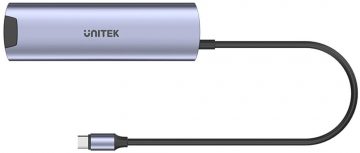 Активный концентратор Unitek H1112F USB-C 5 Гбит/с, HDMI RJ-45 PD 100 Вт