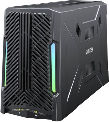 Unitek dokstacija, 1x M.2 NVMe disks, 1x SATA disks, USB-C 10 Gbps S1234B01-EU