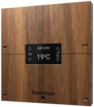 Skārienjūtīgais panelis SMART PANEL 4B tumšs koks Grenton