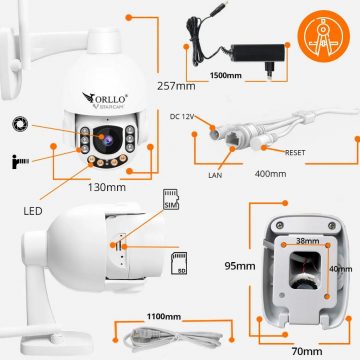 Orllo Z7 Pro āra GSM ātruma kamera 4MPx