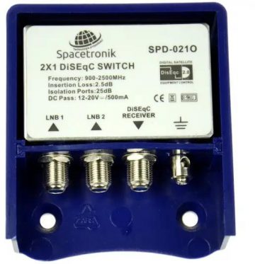Внешний коммутатор DiSEqC 2/1 Spacetronik SPD-021O