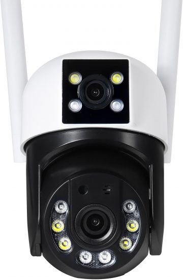 EasyCam āra 4MP dubultā WiFi PTZ kamera (2MP + 2MP) 4x tālummaiņa Tuya EC-2x2PTZ8DL EasyCam āra 4MP dubultā WiFi PTZ kamera (2MP + 2MP) 4x tālummaiņa Tuya EC-2x2PTZ8DL