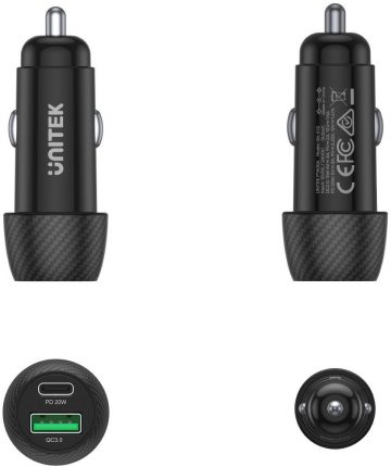 Uniteki autolaadija 38W USB-A USB-C QC3..0