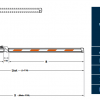 Шлагбаум FAAC B614 - комплект с S-образной стрелой 5000 мм