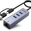 Unitek Hub USB C 4in1 Ethernet 3 x USB A 5 Gbps või USB A adapter Unitek Hub USB C 4in1 Ethernet 3 x USB A 5 Gbps või USB A adapter