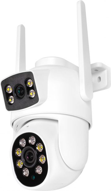 EasyCam Outdoor 4MP Dual WiFi PTZ-камера (2MP + 2MP) с 4-кратным зумом Tuya EC-2x2PTZ8DL-N