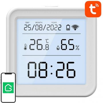 Vieds temperatūras un mitruma sensors WiFi Gosund S6 LCD Tuya