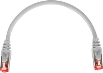 PATCHCORD GETFORT CAT.6A S/FTP LSOH kabelis 0.25m pelēks