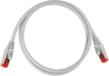 PATCHCORD GETFORT CAT.6A S/FTP LSOH kabelis 2m pelēks
