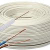 Koaksiālais kabelis ar barošanas avotu videonovērošanai WHITE K60+2x0.5mm2 GETFORT 1m