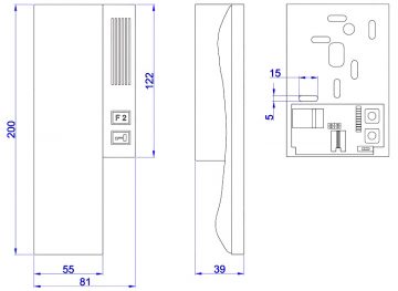 ACO INS-UP UNIPHONE - 2 pogas, funkcijas, magnētiskais klausules stiprinājums